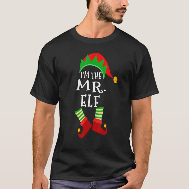 Mr Elf Matching Family Group Christmas Elf Party C T-Shirt (Front)
