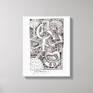 Mr Emptyful, ink drawing Canvas Print