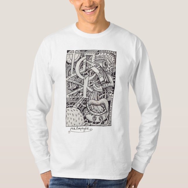 Mr Emptyful, ink drawing T-Shirt (Front)