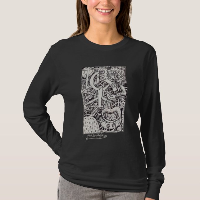 Mr Emptyful, ink drawing T-Shirt (Front)