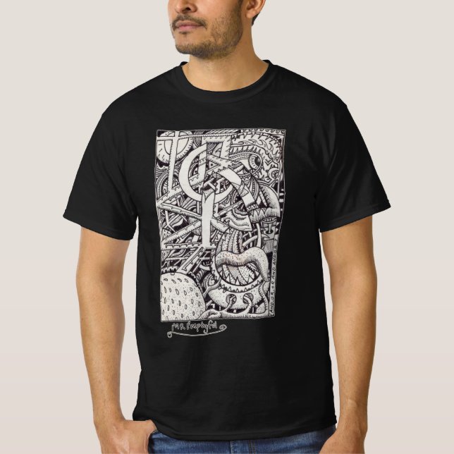 Mr Emptyful, ink drawing T-Shirt (Front)