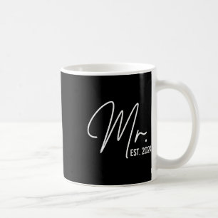 Mr. Est. 2024 Just Married Wedding Hubby Mr & Coffee Mug