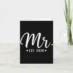 Mr Est 2026 Married Couple Wedding Party Mr Mrs Card