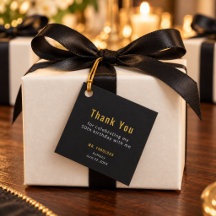 Mr Fabulous Black Gold 50th Birthday Thank You Fav