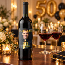 Mr Fabulous Black Gold Photo 50th Birthday Wine La