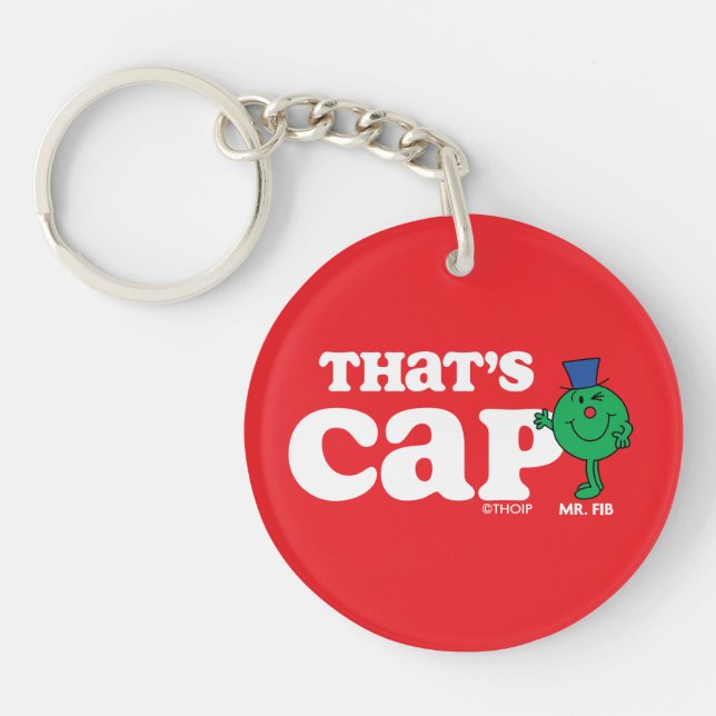 Mr. Fib That's Cap Key Ring (Front)