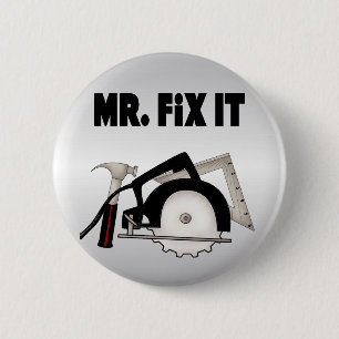 Mr Fix It 6 Cm Round Badge