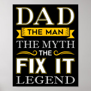 Mr Fix It Dad Gifts Fathers Day Handy Man  Poster