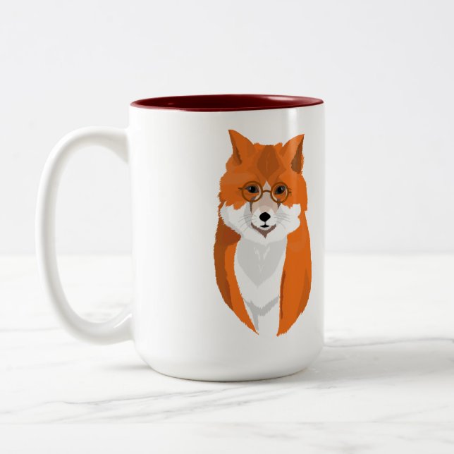 Mr. Fox is the reader Two-Tone Coffee Mug (Left)