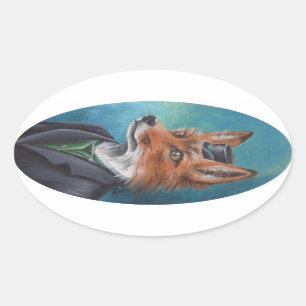 Mr. Fox Sticker Animal Sticker Victorian Fox