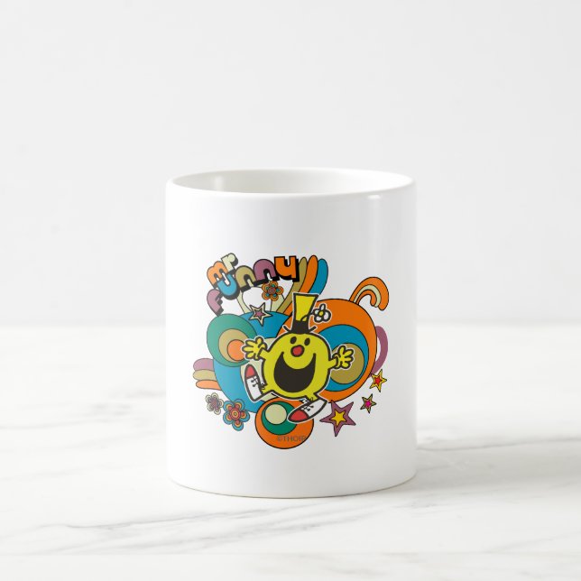 Mr. Funny | Colourful Stars & Swirls Coffee Mug (Center)