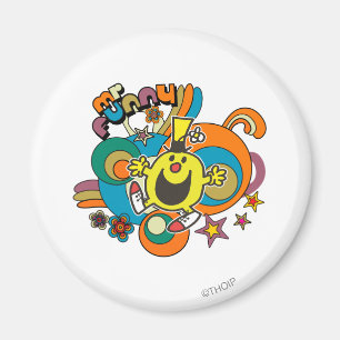 Mr. Funny Colourful Stars & Swirls Magnet