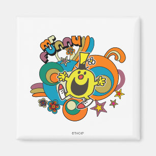 Mr. Funny Colourful Stars & Swirls Magnet