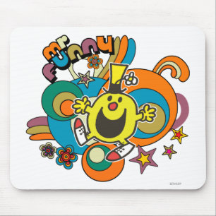 Mr. Funny   Colourful Stars & Swirls Mouse Pad
