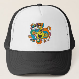 Mr. Funny   Colourful Stars & Swirls Trucker Hat
