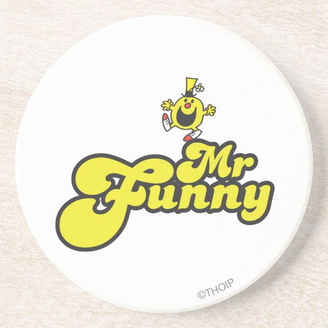 Mr. Funny Dancing On His Name Coaster (Front)