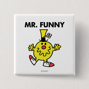 Mr. Funny   Funny Face 15 Cm Square Badge