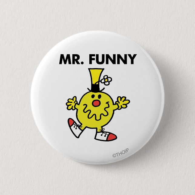 Mr. Funny | Funny Face 6 Cm Round Badge (Front)