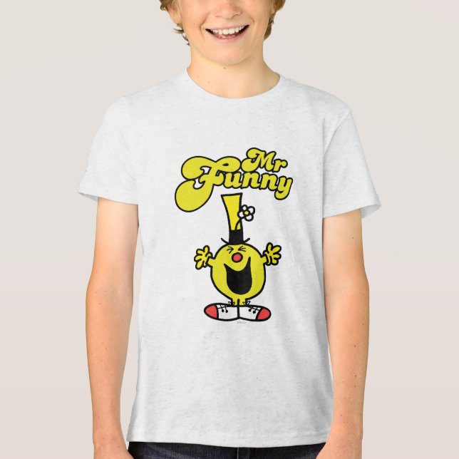 Mr. Funny Laughing Hysterically Tri-Blend Shirt (Front)