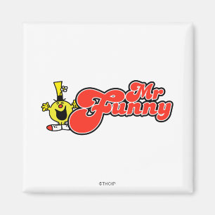 Mr. Funny Red Lettering Magnet