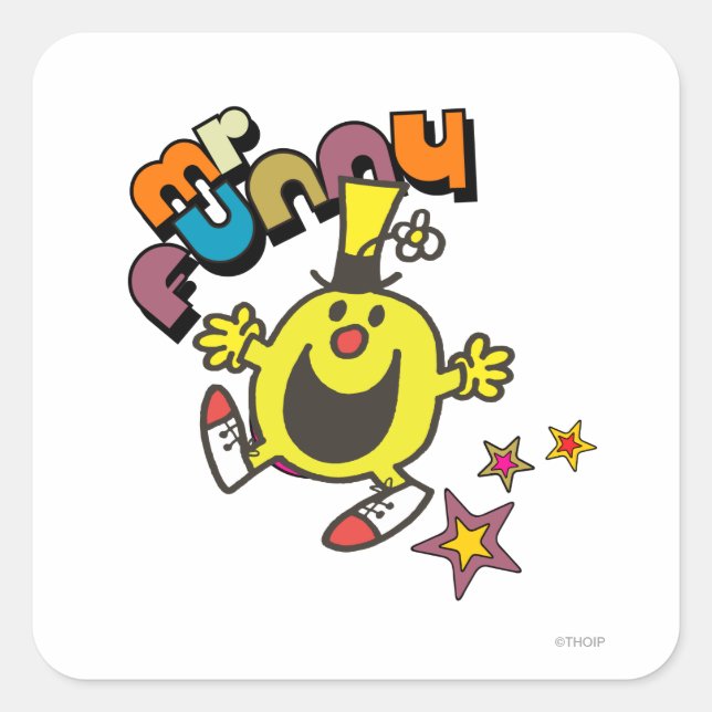 Mr. Funny | Shining Stars Square Sticker (Front)
