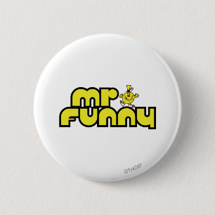 Mr. Funny Yellow Lettering 6 Cm Round Badge