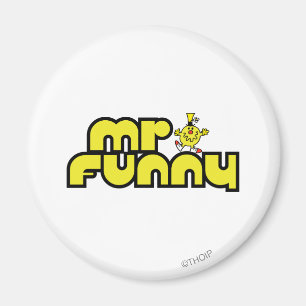 Mr. Funny Yellow Lettering Magnet