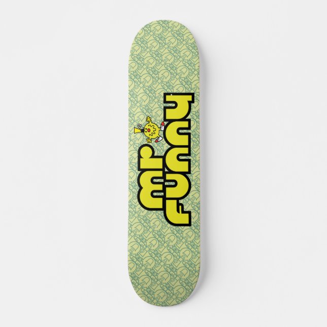Mr. Funny | Yellow Lettering Skateboard (Front)