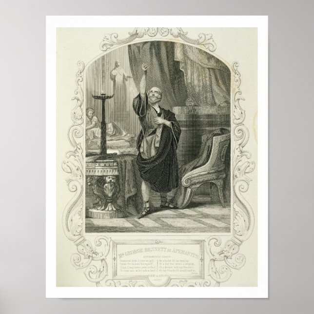 Mr George Bennett as Apemantus, Act I Scene 2, in Poster (Front)