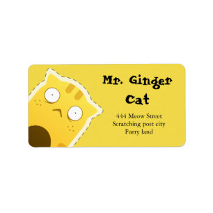 Mr. Ginger Cat address labels