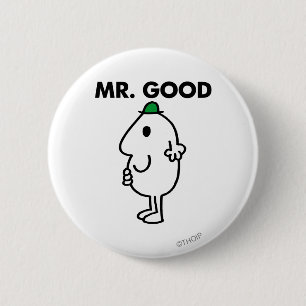 Mr. Good   Green Hat 6 Cm Round Badge