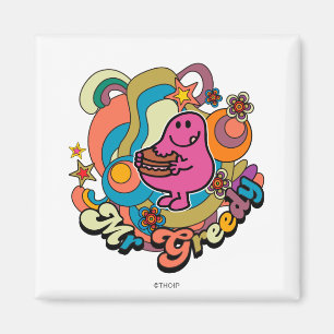 Mr. Greedy Colourful Swirls & Stars Magnet