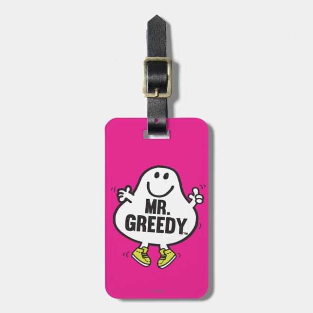 Mr. Greedy Luggage Tag (Front Vertical)