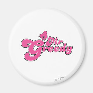 Mr. Greedy Pink Lettering Magnet