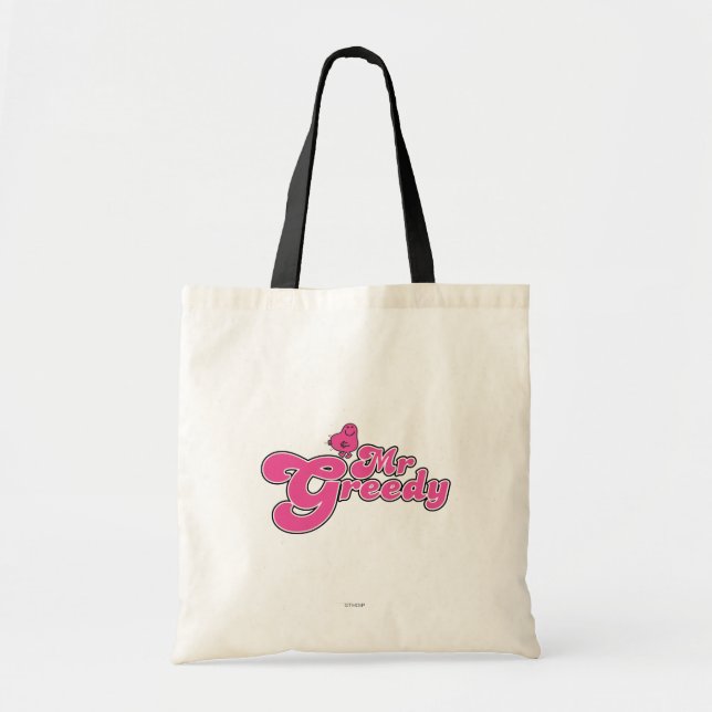 Mr. Greedy | Pink Lettering Tote Bag (Front)