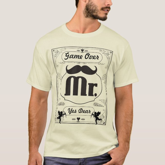 Mr. Groom Moustache T-Shirt (Front)