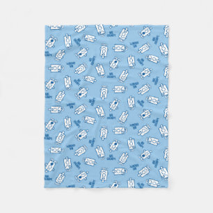 Mr Grumpy   Blue Emotion Toss Pattern Fleece Blanket