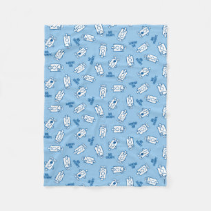 Mr Grumpy Blue Emotion Toss Pattern Fleece Blanket