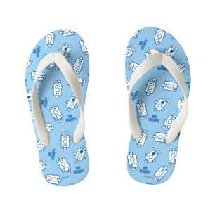 Mr Grumpy   Blue Emotion Toss Pattern Kid's Jandals