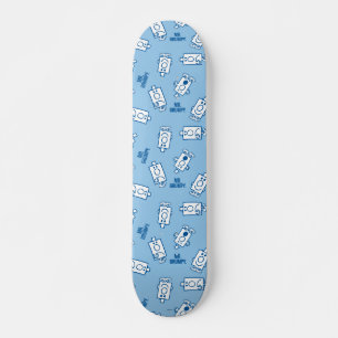 Mr Grumpy Blue Emotion Toss Pattern Skateboard