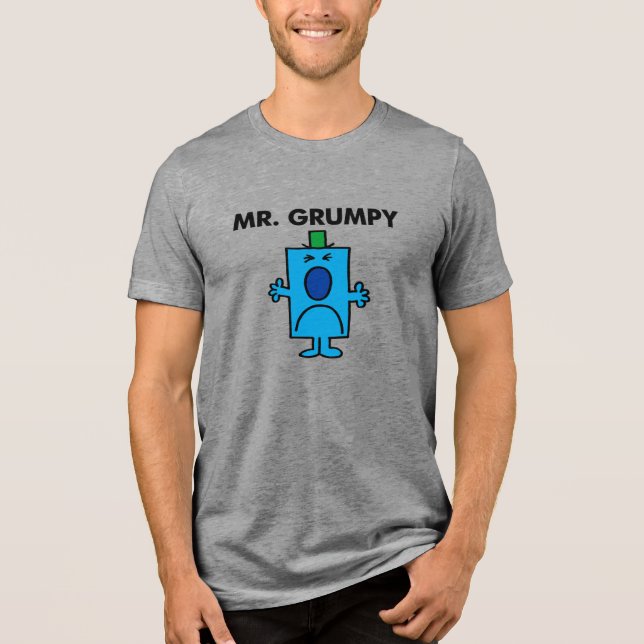 Mr. Grumpy | Frowning Face Tri-Blend Shirt (Front)