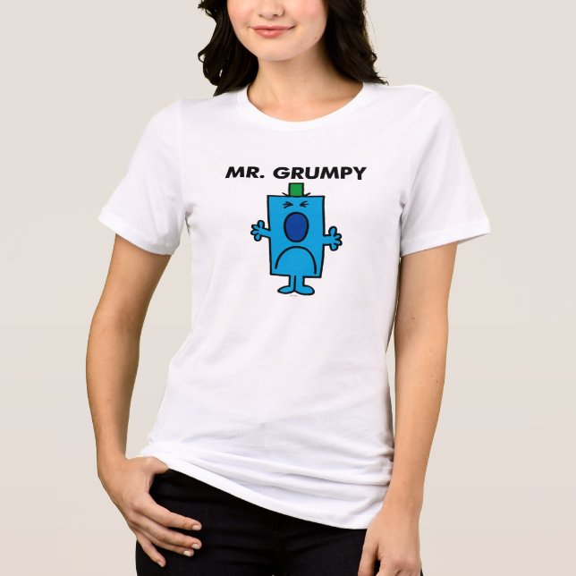 Mr. Grumpy | Frowning Face Tri-Blend Shirt (Front)