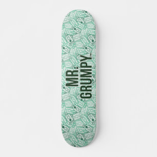 Mr Grumpy Green Name and Character Toss Pattern Skateboard