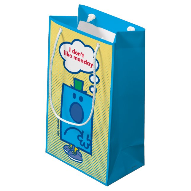 Mr Grumpy | I Don't Like Mondays Thought Bubble Small Gift Bag (Back Angled)