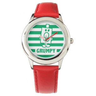 Mr Grumpy Mischievous Grin and Green Stripes Watch
