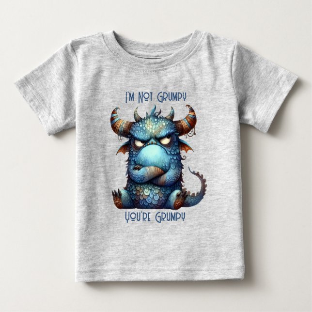 Mr. Grumpy Monster Baby T-Shirt (Front)