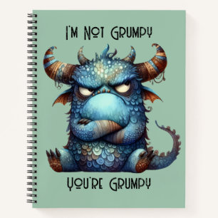 Mr. Grumpy Monster Spiral Photo Notebook