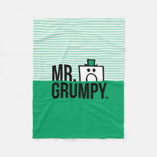 Mr Grumpy   Peeking Head Over Name Fleece Blanket