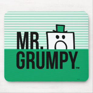 Mr Grumpy Peeking Head Over Name Mouse Pad