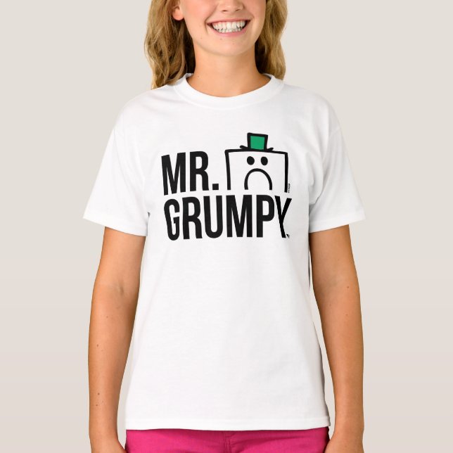 Mr Grumpy | Peeking Head Over Name T-Shirt (Front)